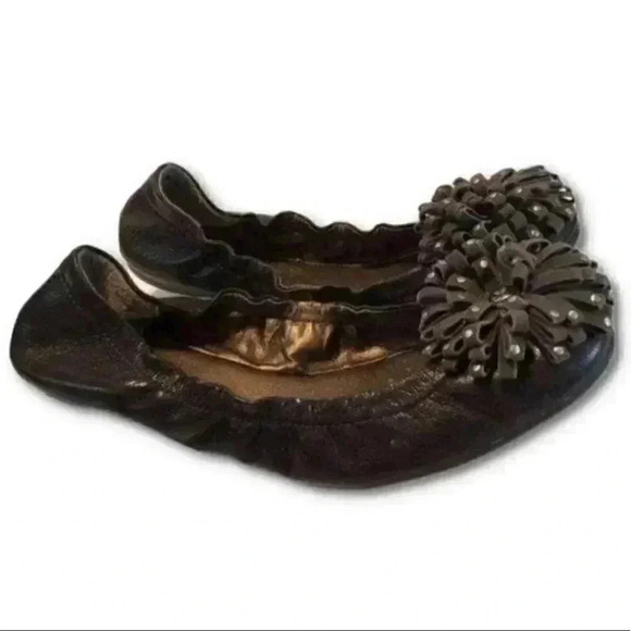 Calvin Klein Jeans Flat Carmela Gray Floral Ballet - Picture 1 of 9